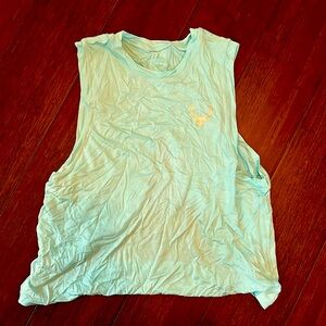 Bucked Up Baby Blue Crop Tank